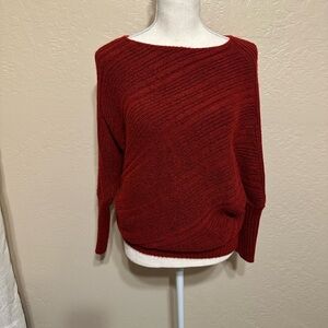 Jennifer Lopez Red Dolman sweater